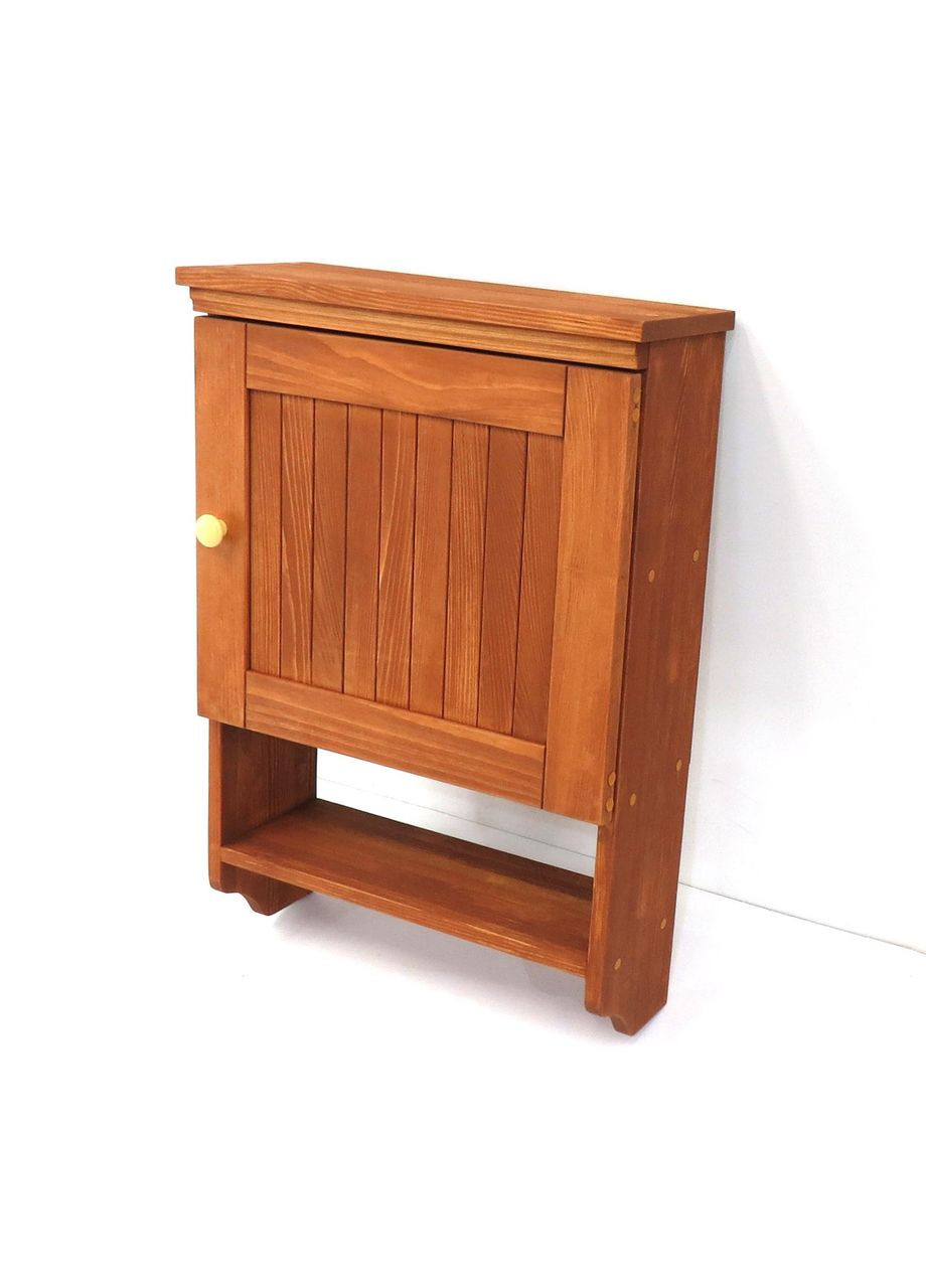 Полиця над унітазом з дерева Марікіта шафран (ПУТ-001606) No Brand (328293278)