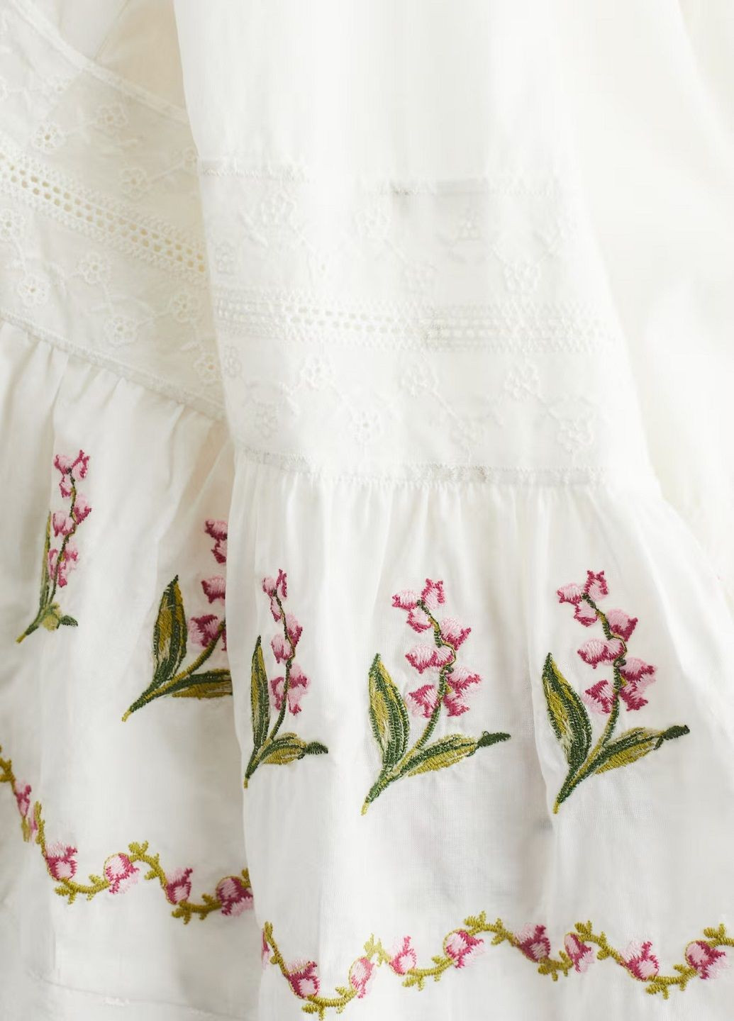 Молочна кежуал сукня H&M з квітковим принтом