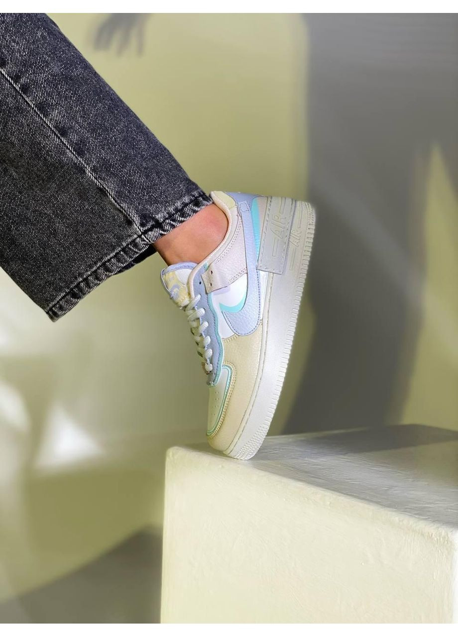 Бежеві Осінні кросівки чоловічі nike air force 1 shadow multicolor 2 найк аір форс 1 преміум No Brand