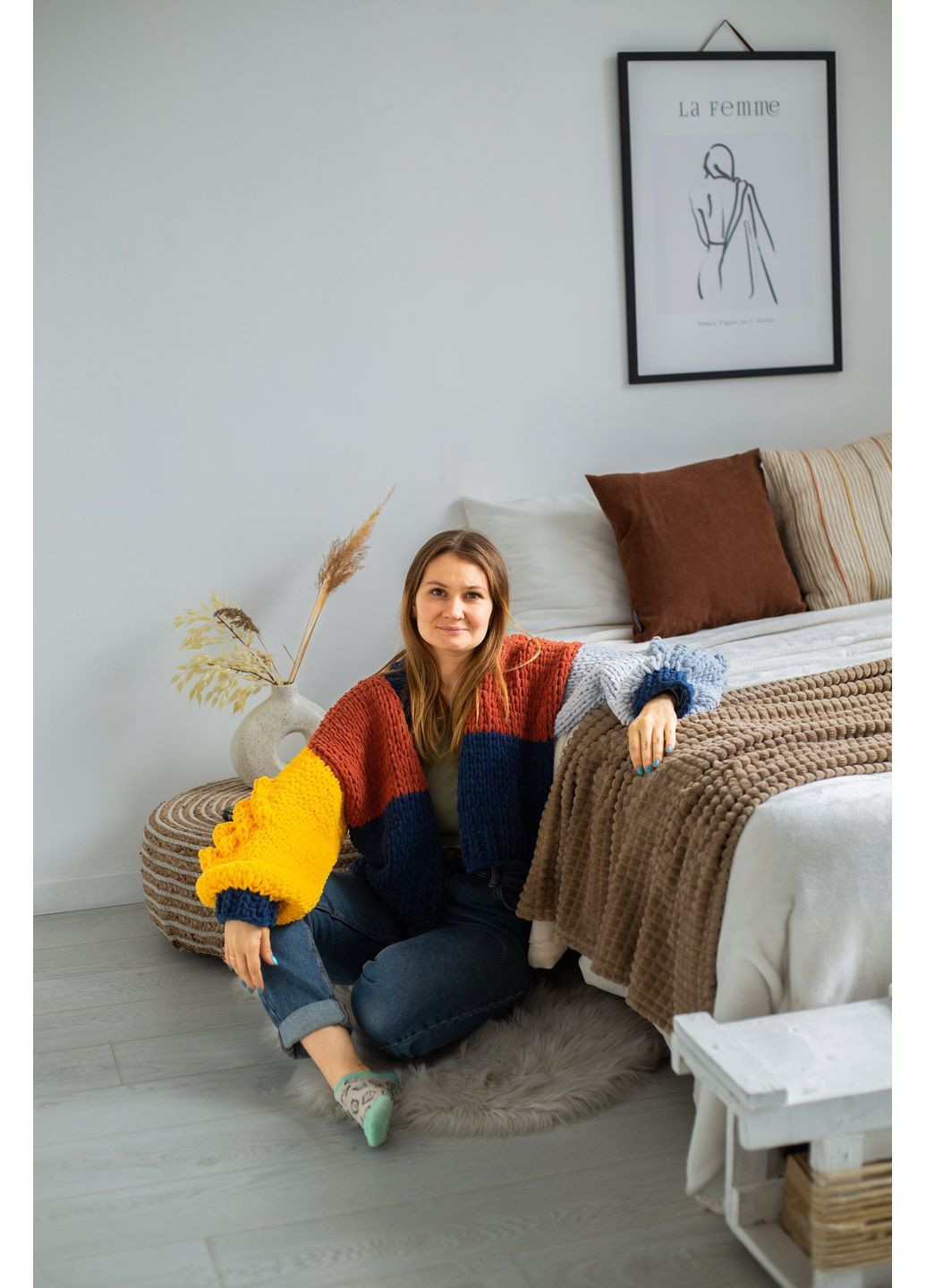 Разноцветный демисезонный кардиган No Brand