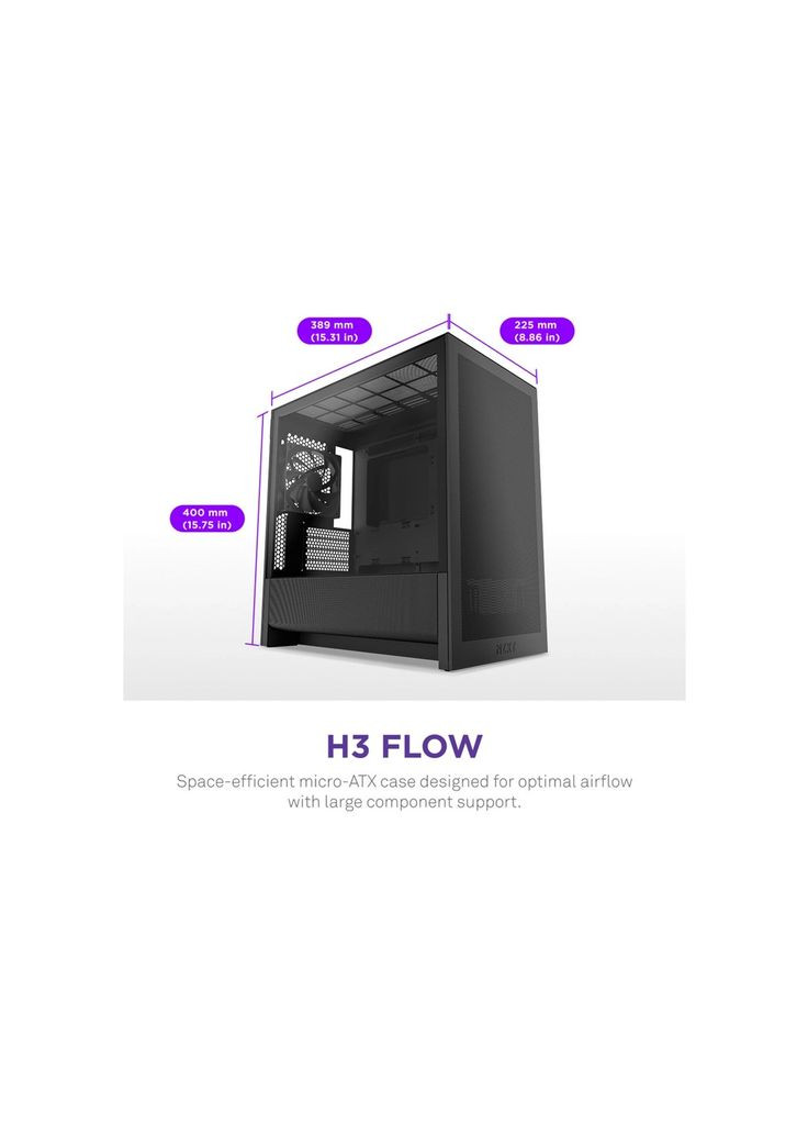 Корпус (m480263) NZXT H3 Flow All Black (369019883)
