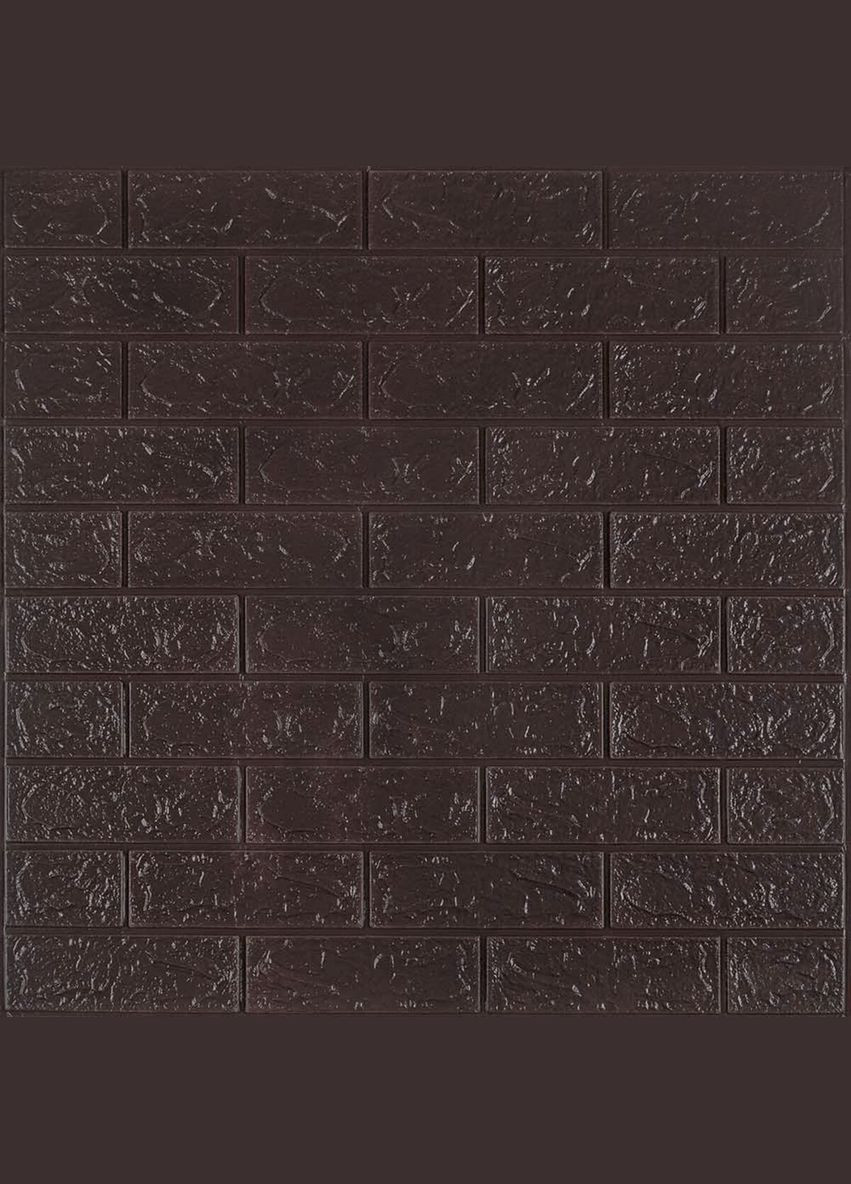 3D панель самоклеющаяся кирпич Чёрный шоколад 700x770x3мм (0183) SW-00000543 Sticker Wall (292564659)
