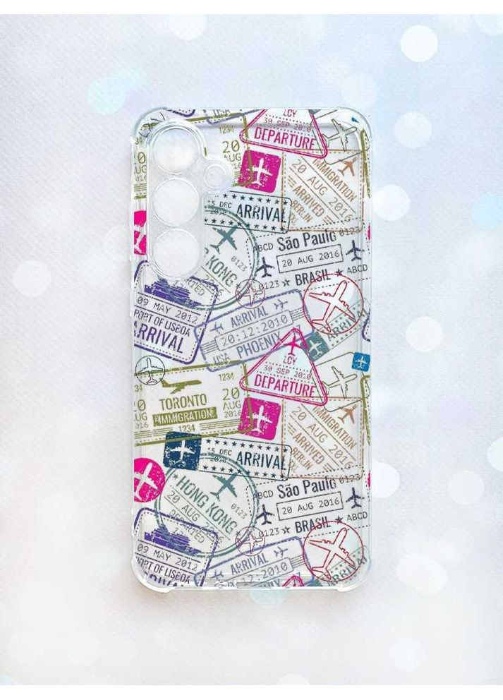 Чохол з потовщеними кутами на Samsung Galaxy A35 (A356):: Подорожі. Штампи (принт 316) Creative (360712728)