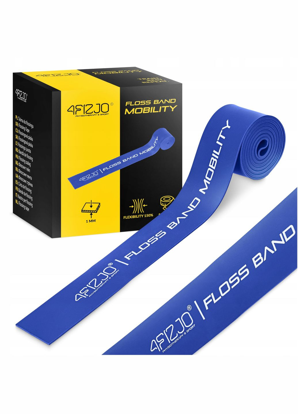 Лента компрессионная для флоссинга Floss Band 207 x 5 x 0.1 см Blue () 4FIZJO P-5905973405218 (323654185)