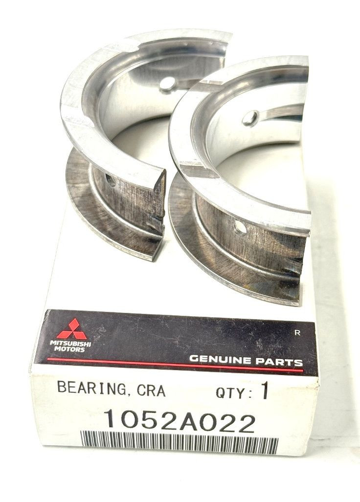 Вкладыши коренные (Main Bearings) коленчатого вала, комплект для двигателей 4G1x (Colt, Lancer), оригинал, 1052A022 Mitsubishi (365658308)