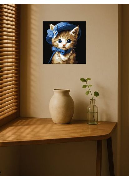 Картина по номерам - Котик в шляпе ©art_selena_ru 30х30 см IDEYKA (362362175)