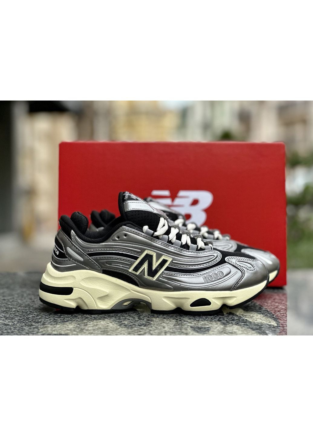 КРОССОВКИ ЖЕНСКИЕ NEW BALANCE 1000 SILVER METALLIC НЬЮ БЕЛАНС 1000 No Brand комбинированные демисезоны (367175786)