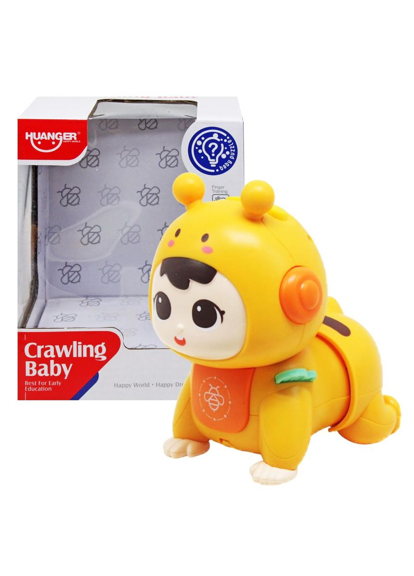 Пупс "Crawling Baby", ползает (желтый) MIC (290251155)
