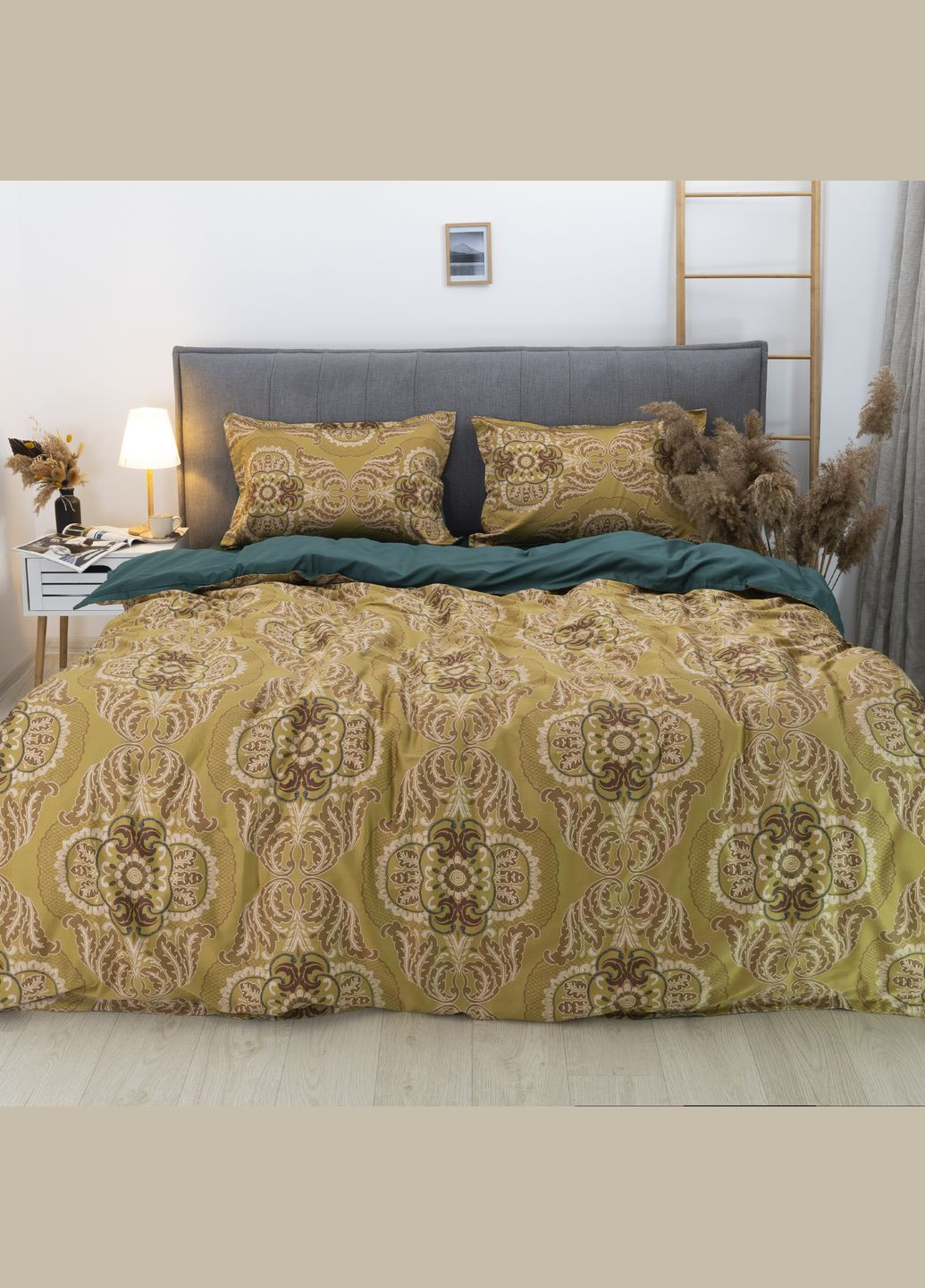 Комплект постільної білизни Євро Сатин Єгипетська бавовна 16 Viluta (365289742)