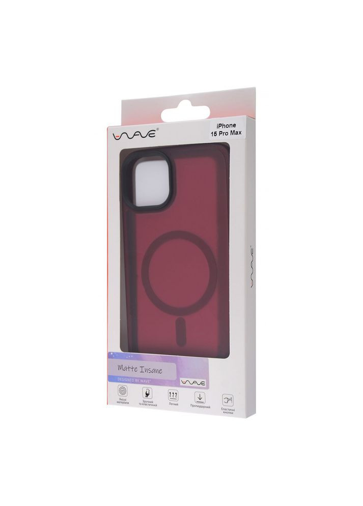 Чехол Matte Insane Case with Magnetic Ring black Wave iPhone 15 Pro Max (365749428)