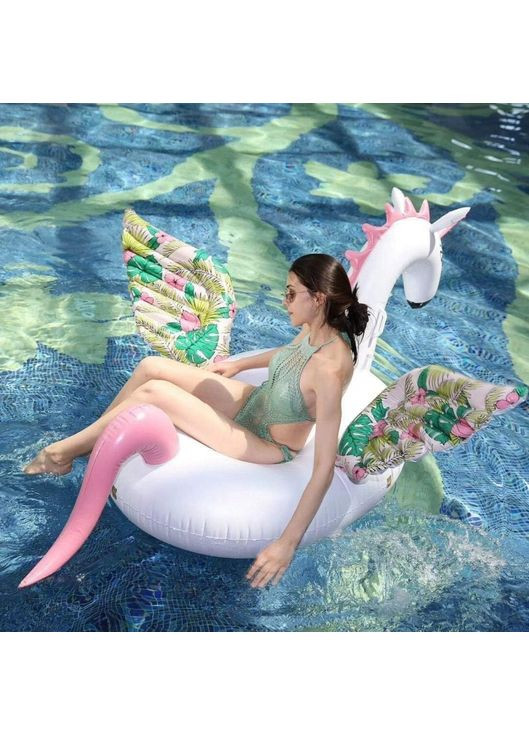 Надувна платформа-матрас Єдиноріг Candy Horse для плавання та відпочинку 200х105 см ПВХ для загоряння ProDobro (365440845)