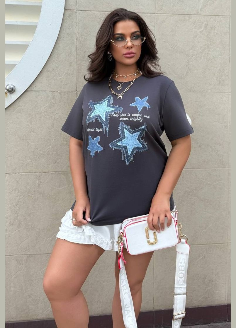 Футболка Стильный Принт Турецкий Кулир No Brand - (332824933)