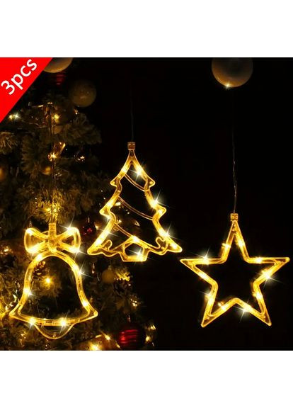 Різдвяні гірлянди набір з 3шт SAM-00733 від батарейок ААА тепле No Brand (368786015)