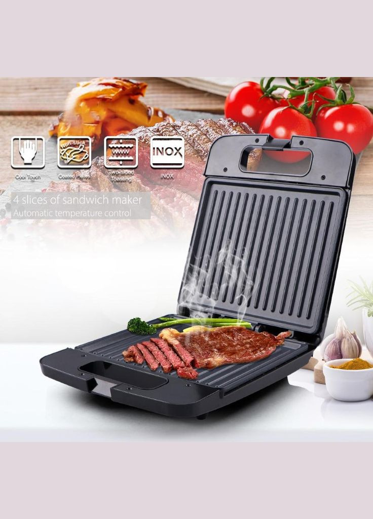 Контактний гриль електричний R.516: Багатофункціональна Сендвічниця 1400 Вт RAF (287339925)