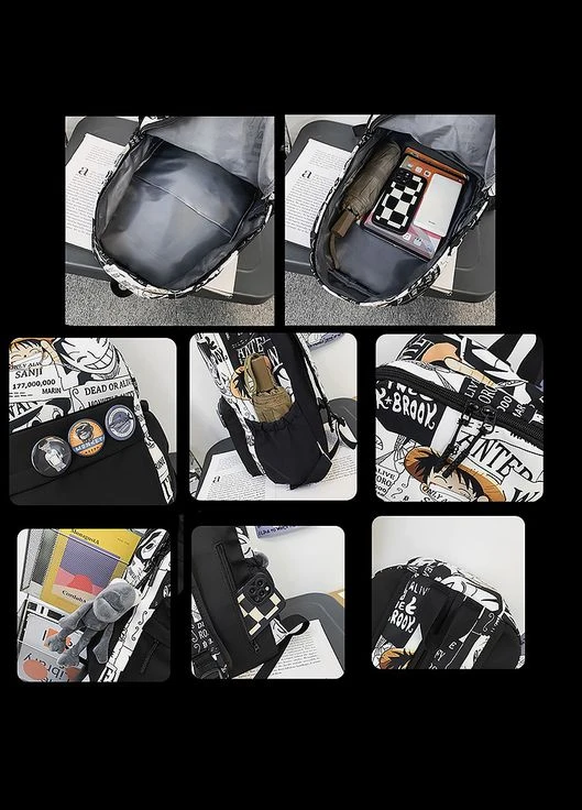 Рюкзак 83124 Black 20L с аниме подростковый шт Lesko (352012621)