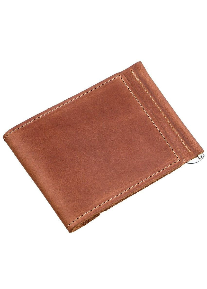 Компактний затискач для грошей вінтажний 11239 Рудий Grande Pelle (329148155)