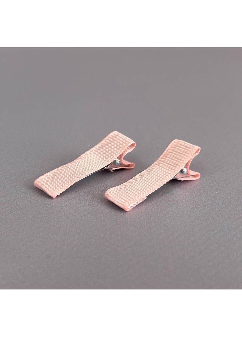 (10 шт) Заколка-основа уточка с репсовой лентой 3,5 см – персиковый Plus-plus (352751377)