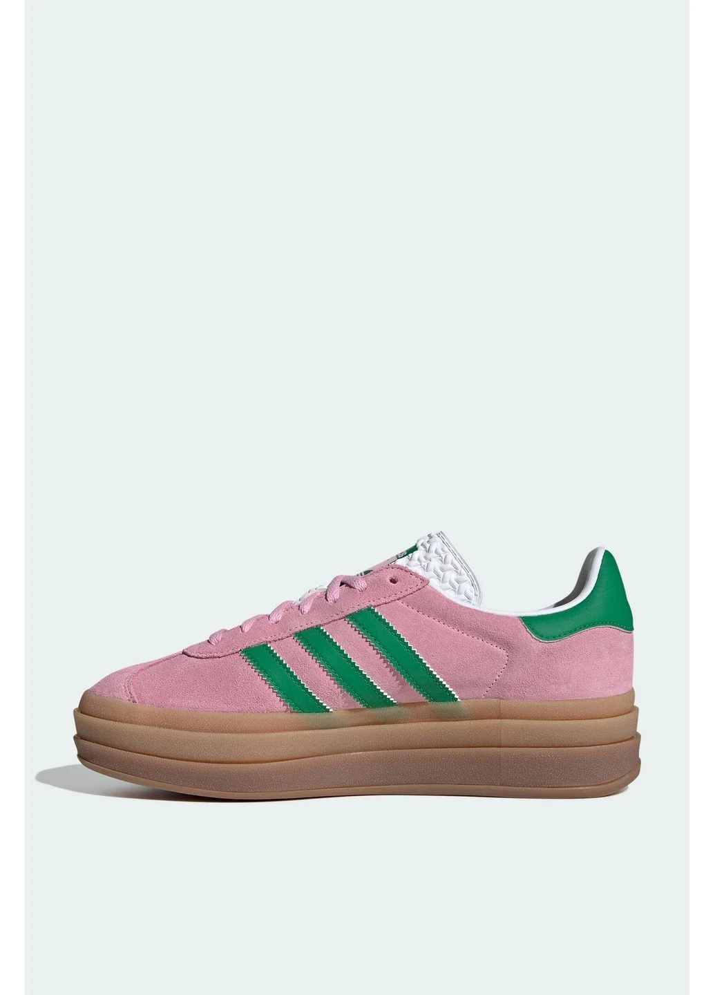 Женские розовые замшевые сникерсы adidas Gazelle Bold розовые (389028194)