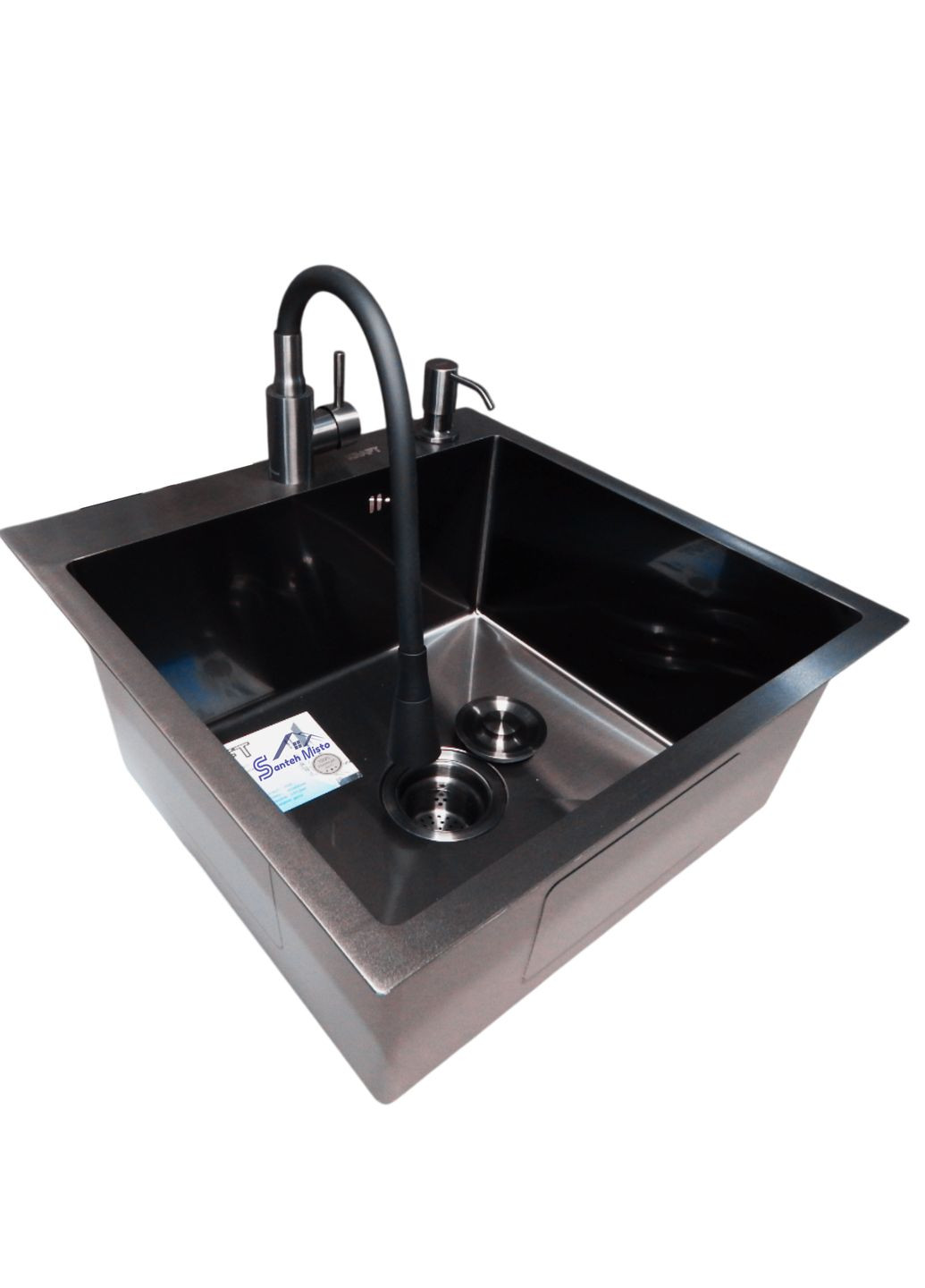 Кухонная мойка 4-в-1 (комплект) Handmade PVD черная HS 5050 (3.0/1.0 мм) Kraft (347324546)