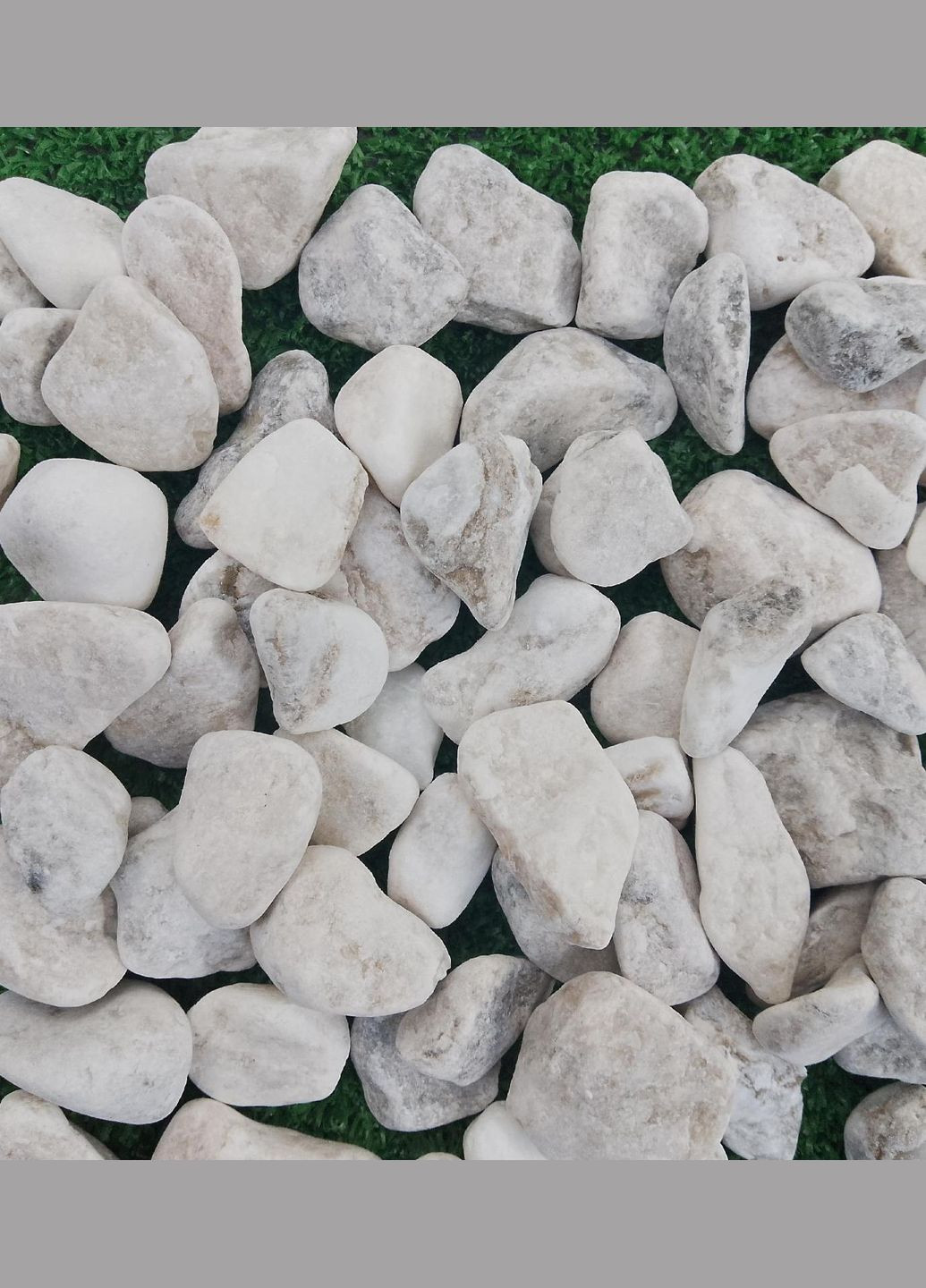 Галька мармурова 20-40 мм Біло-сіра 5 кг Дніпро (340542912)