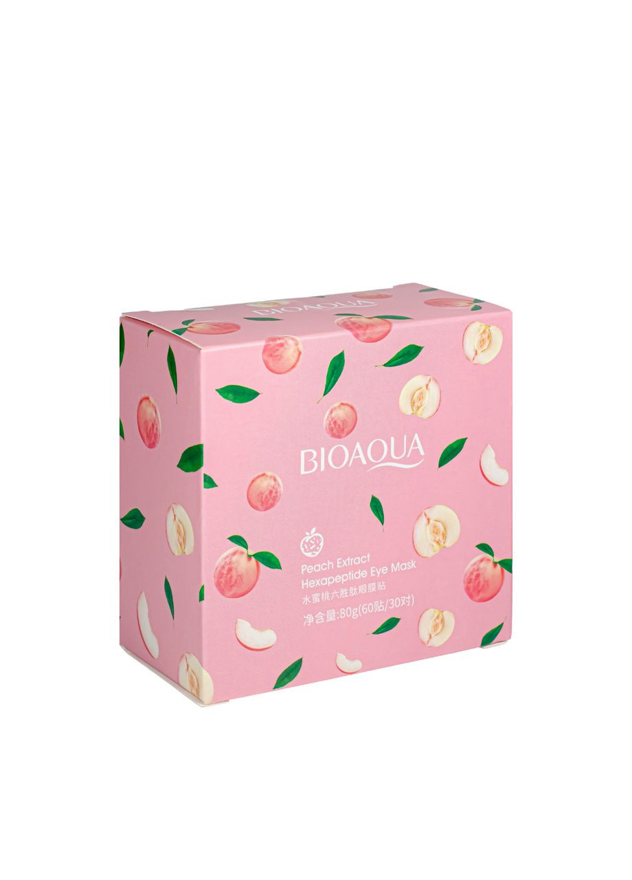 Гидрогелевые патчи с персиком Peach Extactern Hexapeptide Eye Mask, 60 шт BQY90669 Bioaqua (322774696)