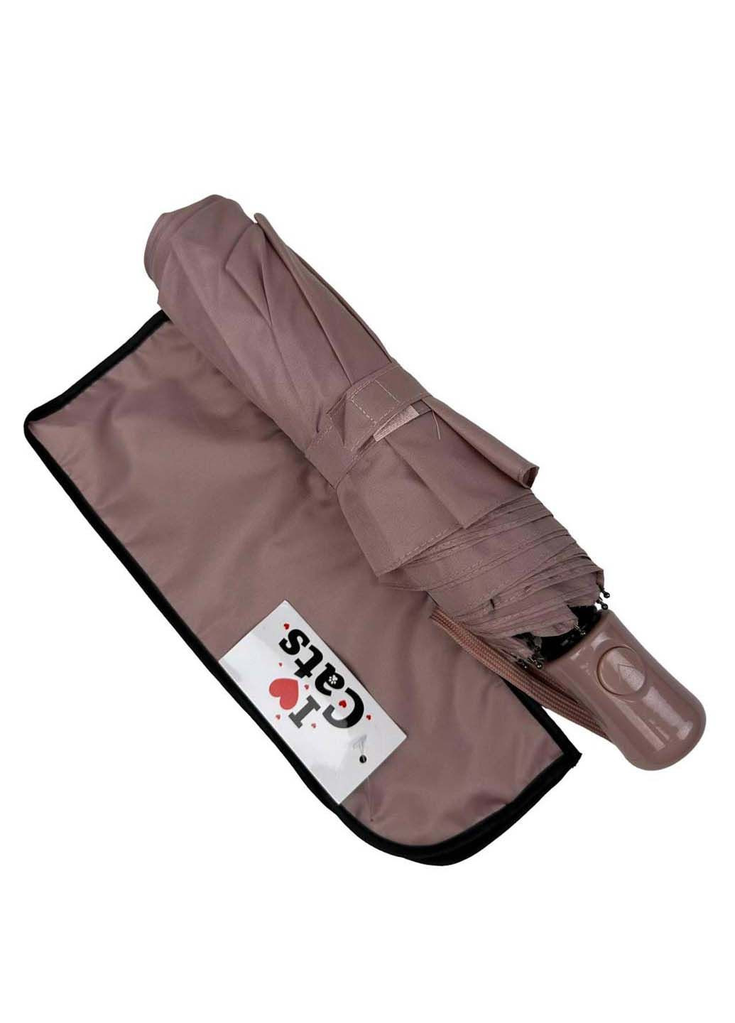 Розовый детский складной зонт на 8 спиц "icats" Toprain складной (289977589)