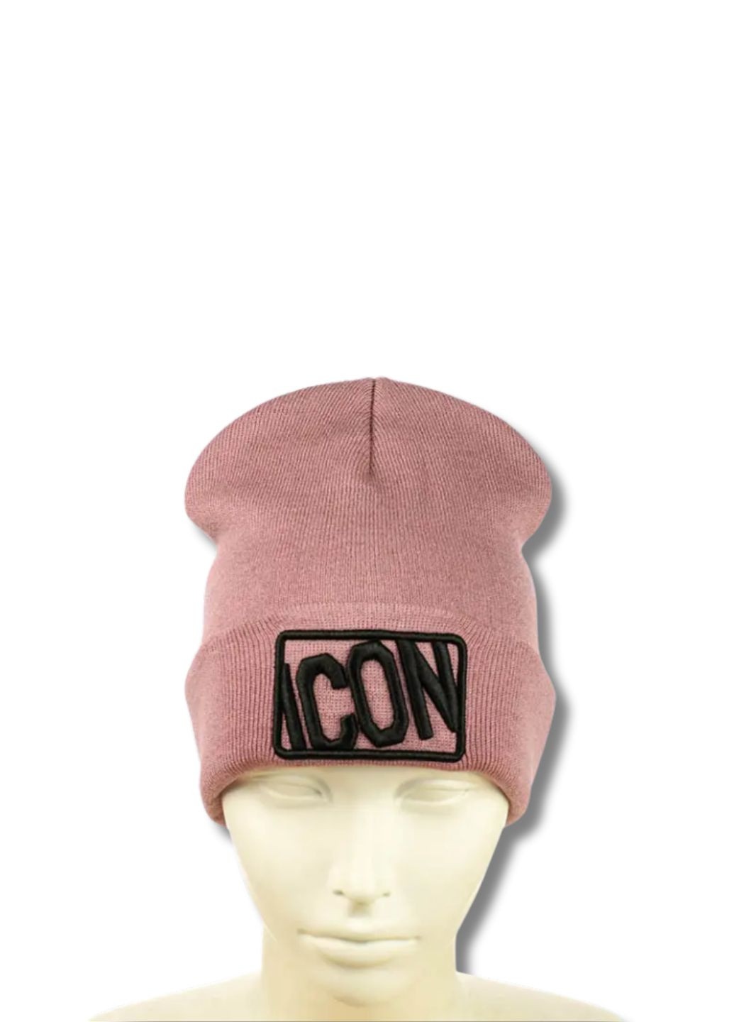 Шапка біні лонг з вишивкою Айкон / ICON No Brand Шапка з вишивкою (346047034)