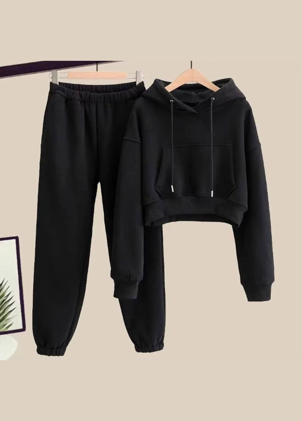 Костюм (вкорочене худі+джогери) Fashion (322118778)