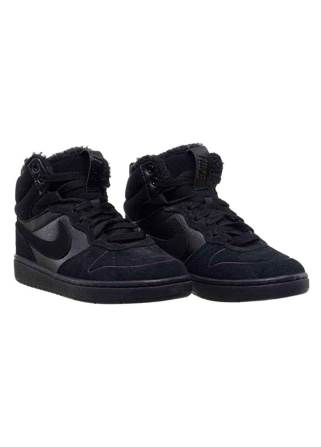 Чорні осінні кросівки жіночі court borough mid boot bg Nike