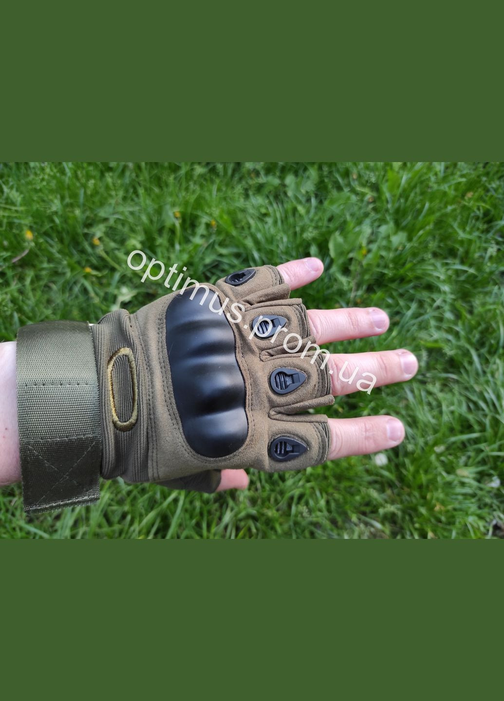 Рукавички захисні тактичні безпалі Колір Олива Розмір Oakley (346059227)