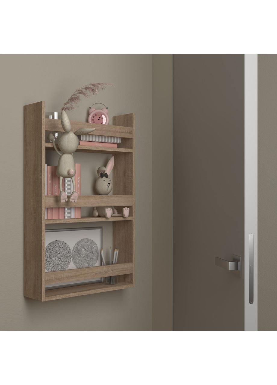 Половая полка на 3 секции в детскую комнату, детская полка напольная DP-4 No Brand (371910397)