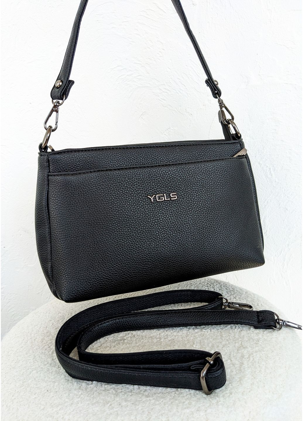 Компактна чорна сумка з екошкіри InFashion Сумка (360751145)