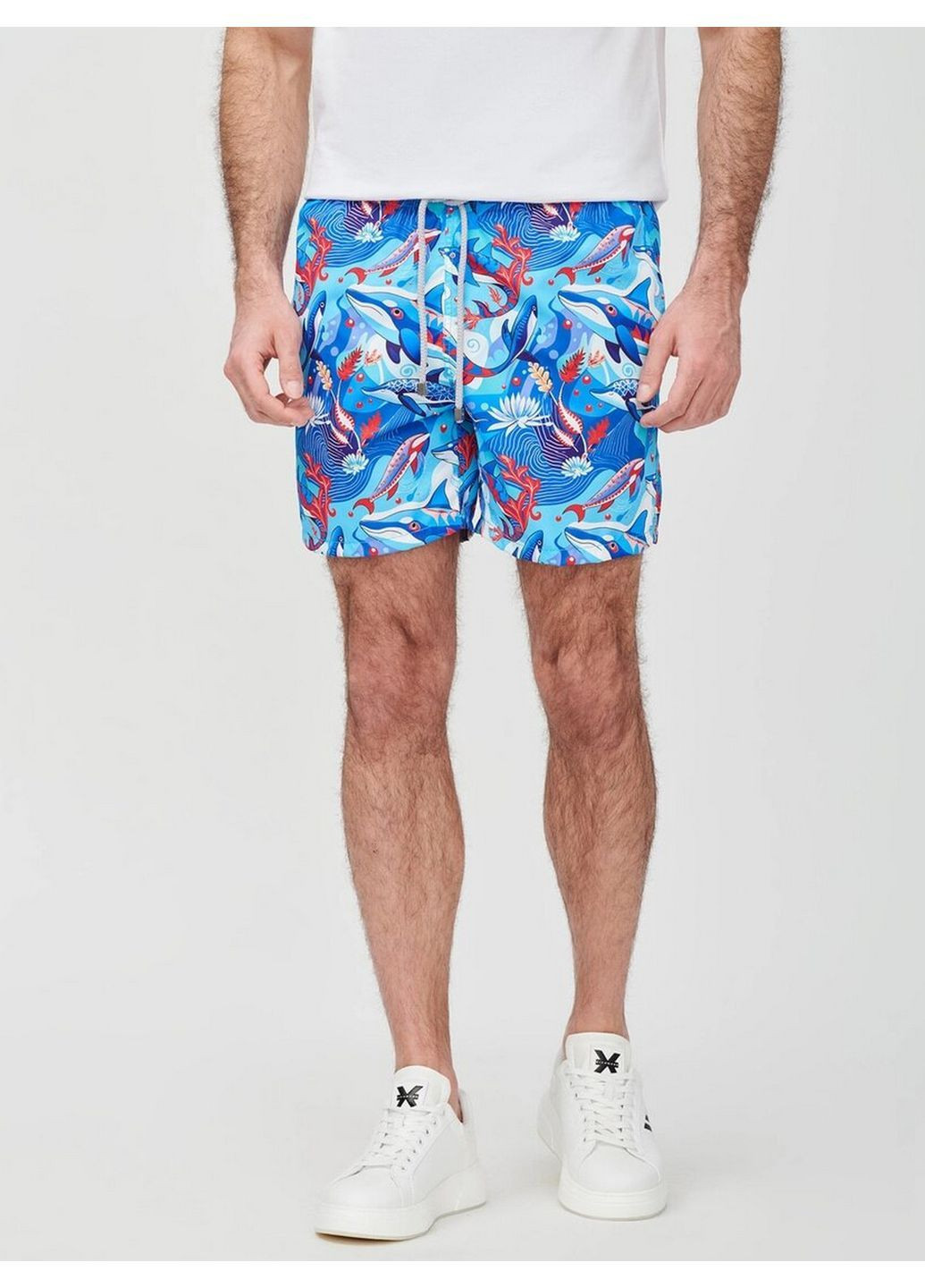 Шорти пляжні 2442p3 Блакитні швидковисихаючі комфортний морський стиль ергономічний крій для відпочинку Geronimo (370369155)