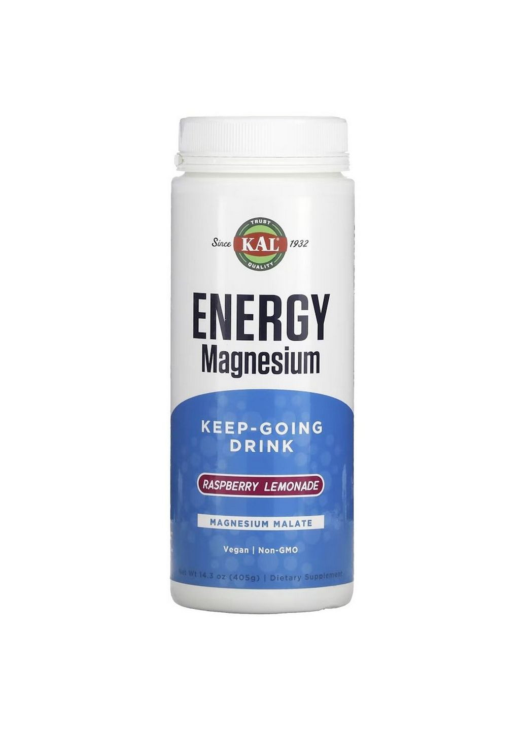 Вітаміни та мінерали Energy Magnesium 325 mg, 405 грам Малиновий лимонад KAL (293340490)