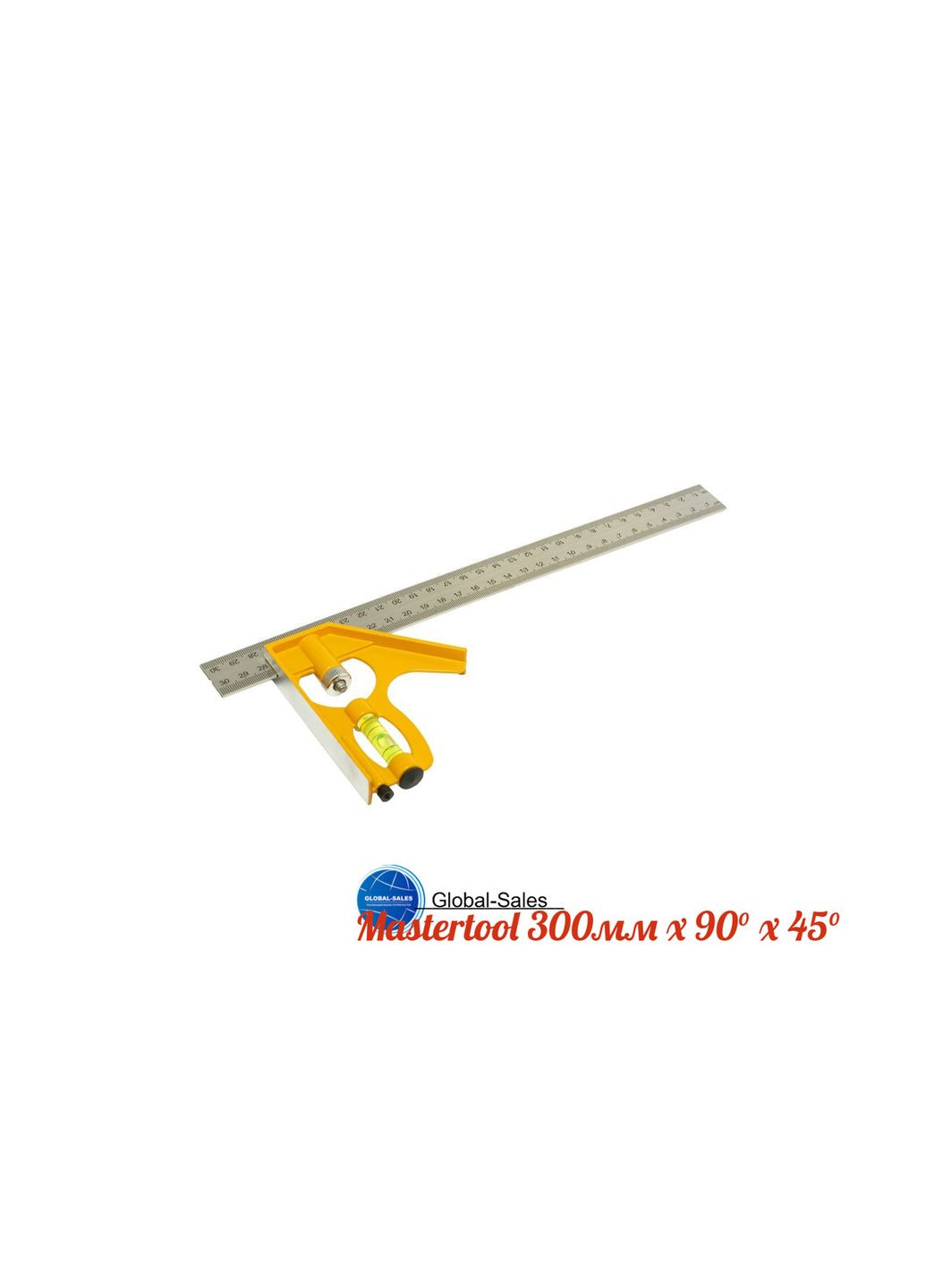 Косинець столяра 300 мм x 90° x 45° (30-3510) Mastertool (341533362)