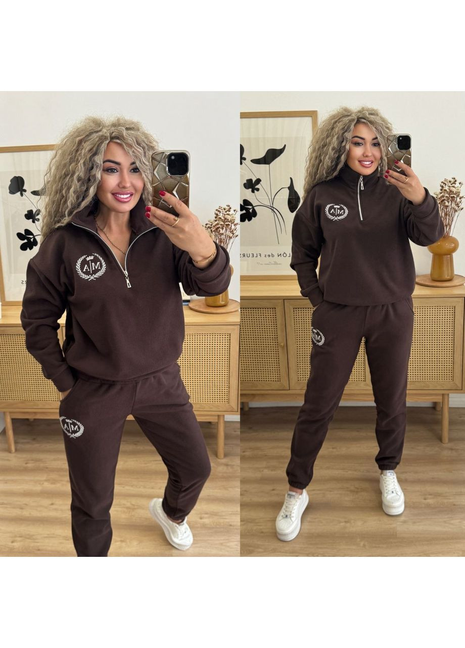 Костюм 181 Полар Фліс теплий,штани та кофта з логотипом Україна (369573662)