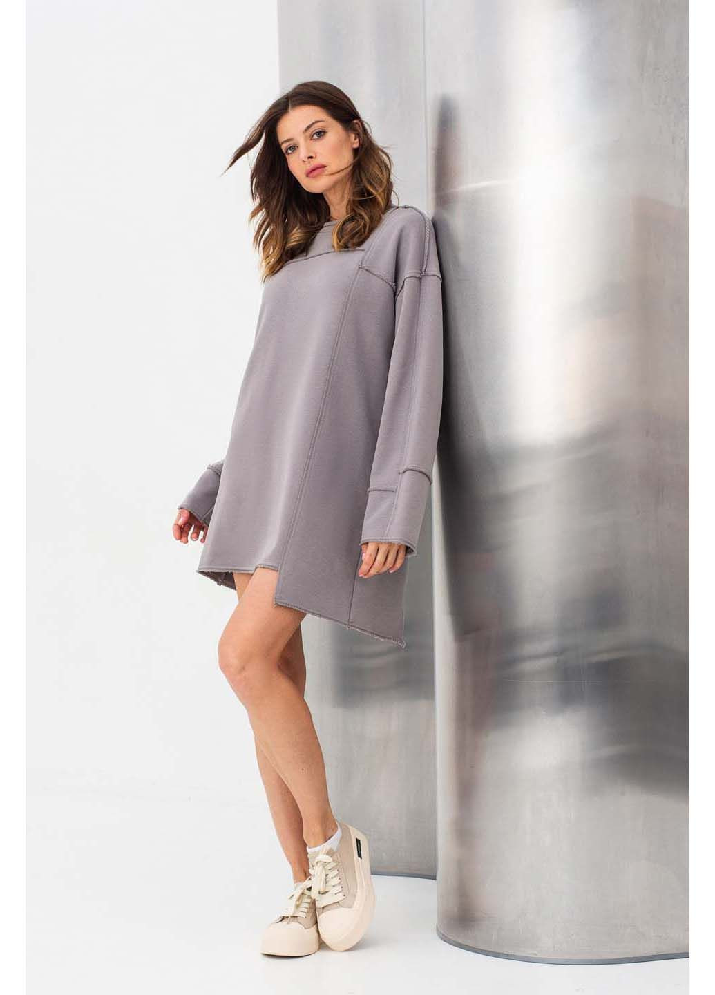 Серое повседневный платье Lesia