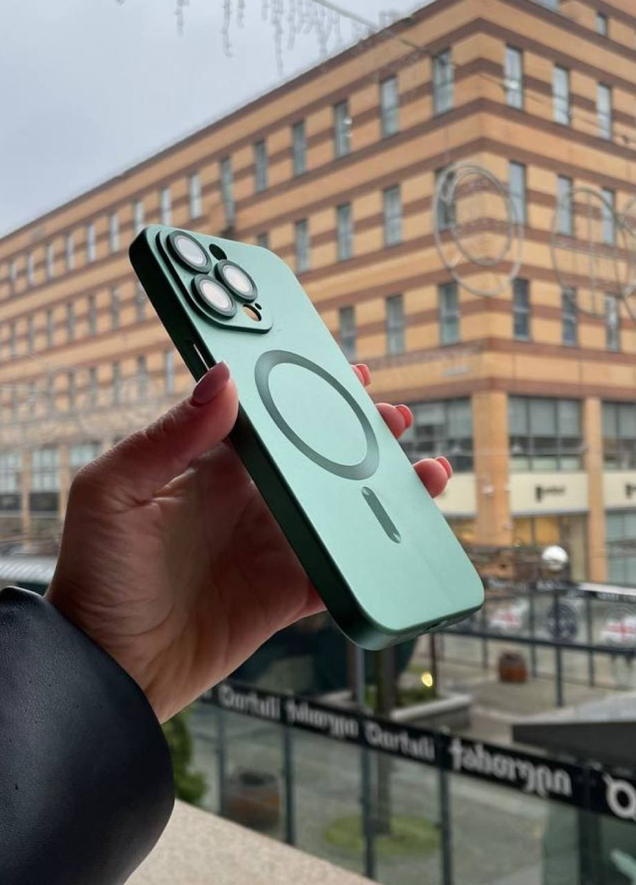 Силіконовий чохол для iPhone 11 Pro Pine Green MagSafe / Айфон 11 Про зелений з магсейф No Brand (299153276)