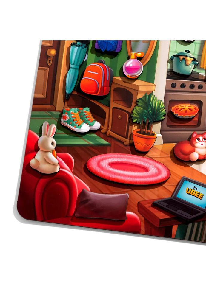 Дерев'яний пазл-вкладиш "Наведи лад в кімнаті та нагодуй Ваню" (ПСД271) PSD271 Ubumblebees (315022960)