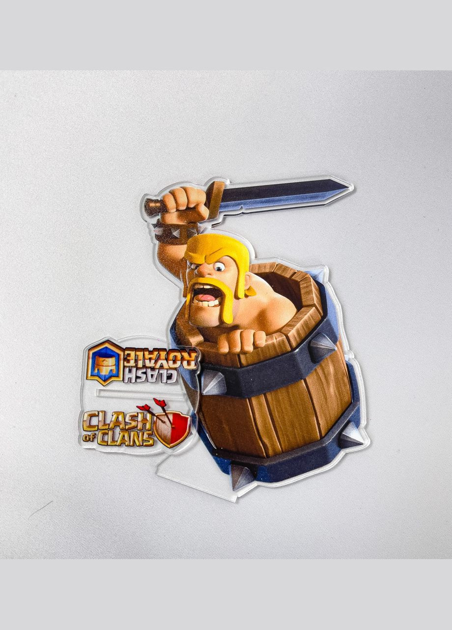 Акриловая коллекционная фигурка Clash of Clans, Clash Royale Персонаж Варвар в бочке 15 см No Brand (339618658)