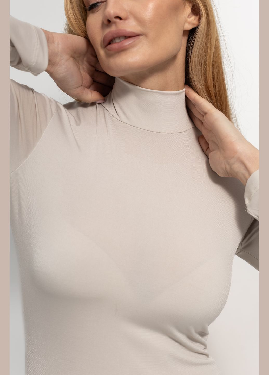 Молочное вечернее женское платье меди под горло - зеленый цвет, s (sku_23155) No Brand однотонное