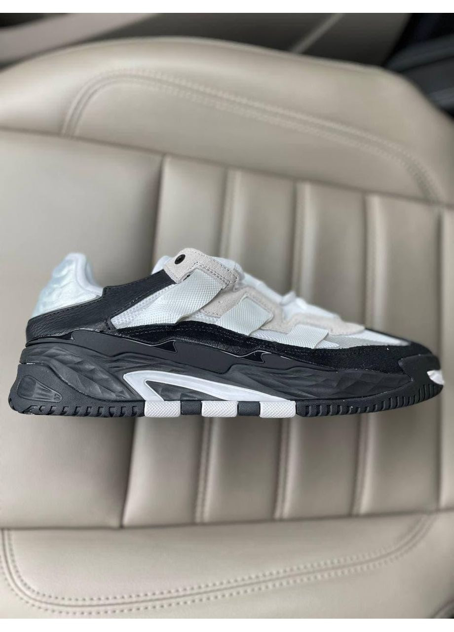 КРОССОВКИ ЖЕНСКИЕ ADIDAS NITEBALL WHITE BLACK 1 АДИДАС НАЙТБОЛ No Brand чёрные демисезоны (369389419)