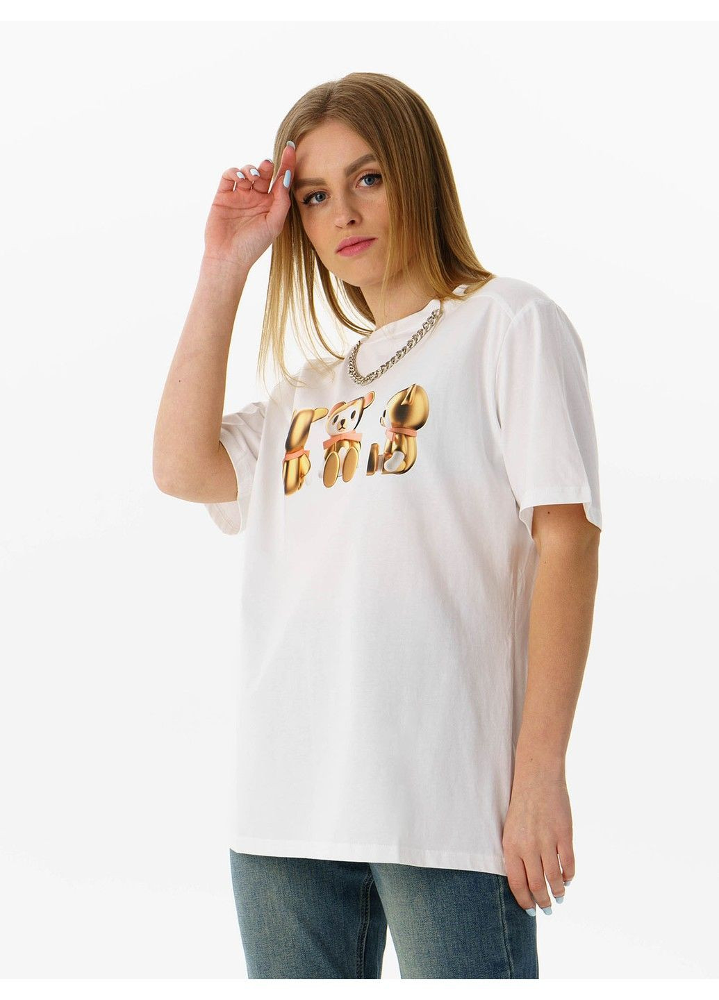 Белая летняя футболка 21 - 08136 Bono Modo