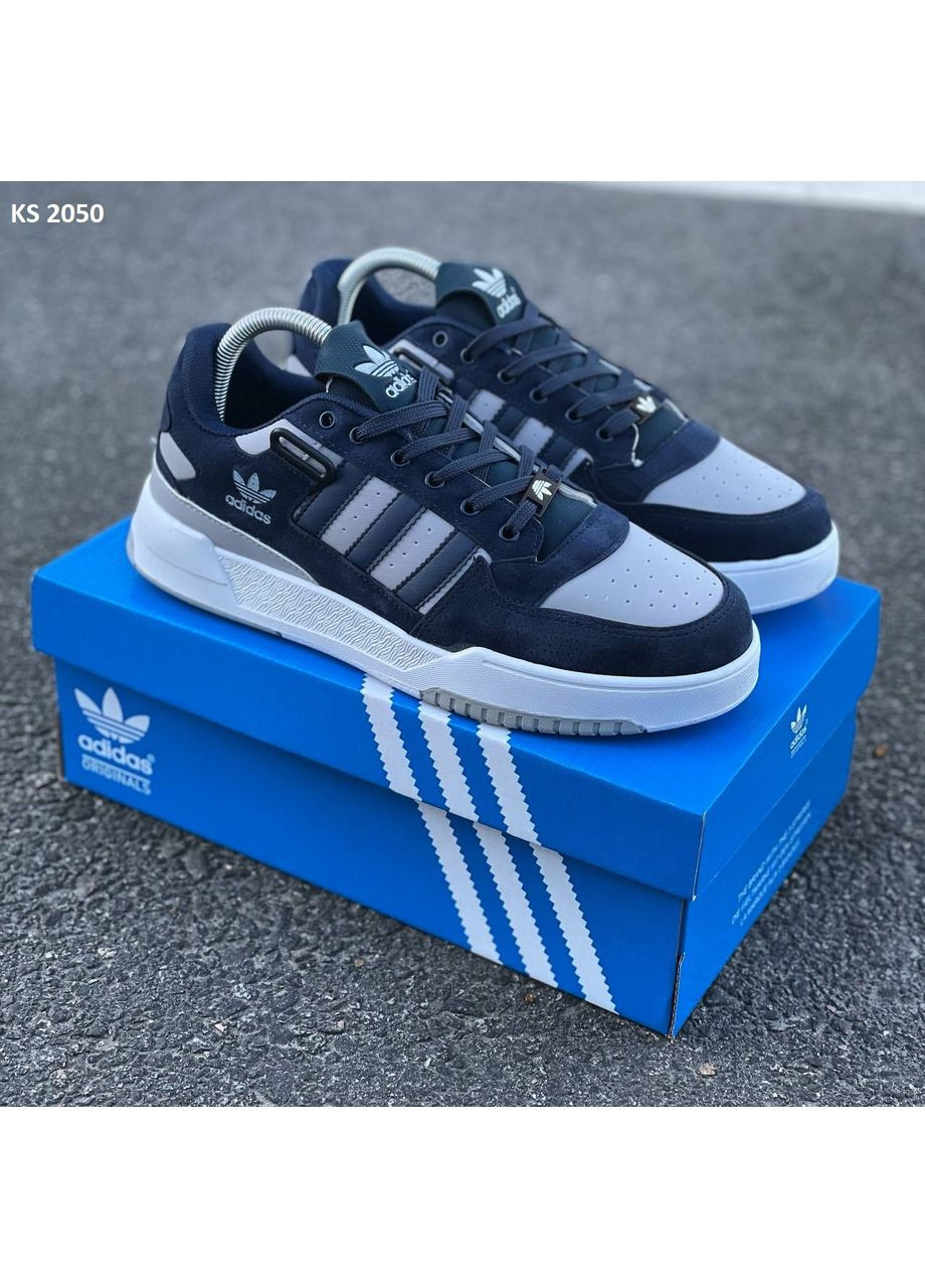 Сірі Осінні кросівки чоловічі adidas forum blue gray адідас форум No Brand