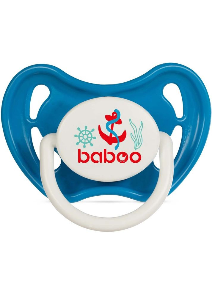 Пустышка симметричная Marine латекс, голубой, 6+ мес. (5-041) Baboo 5-042 (335973817)