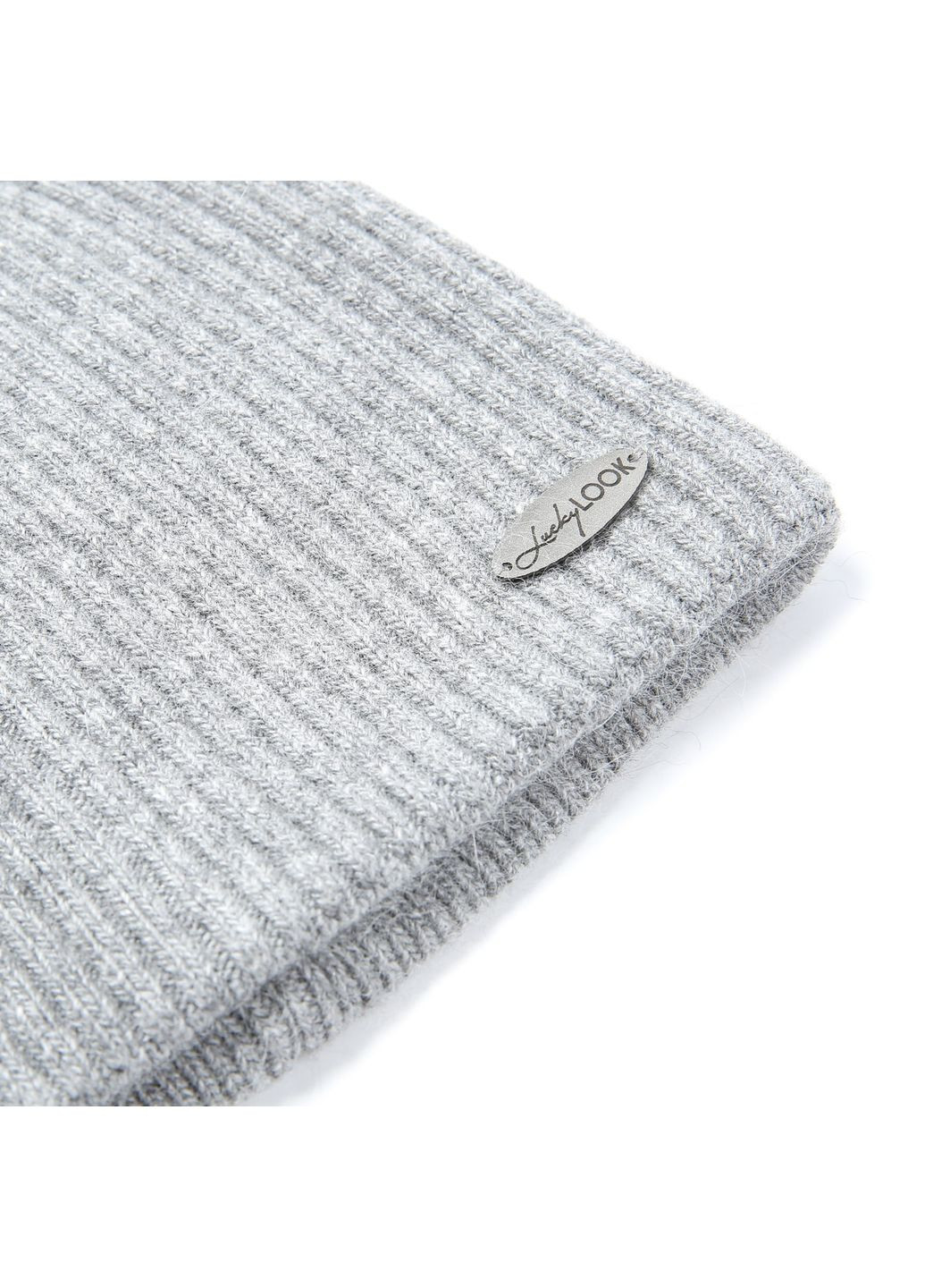 Шапка біні жіноча вовна сіра ЯРЕМА LuckyLOOK 683-006 (322790932)