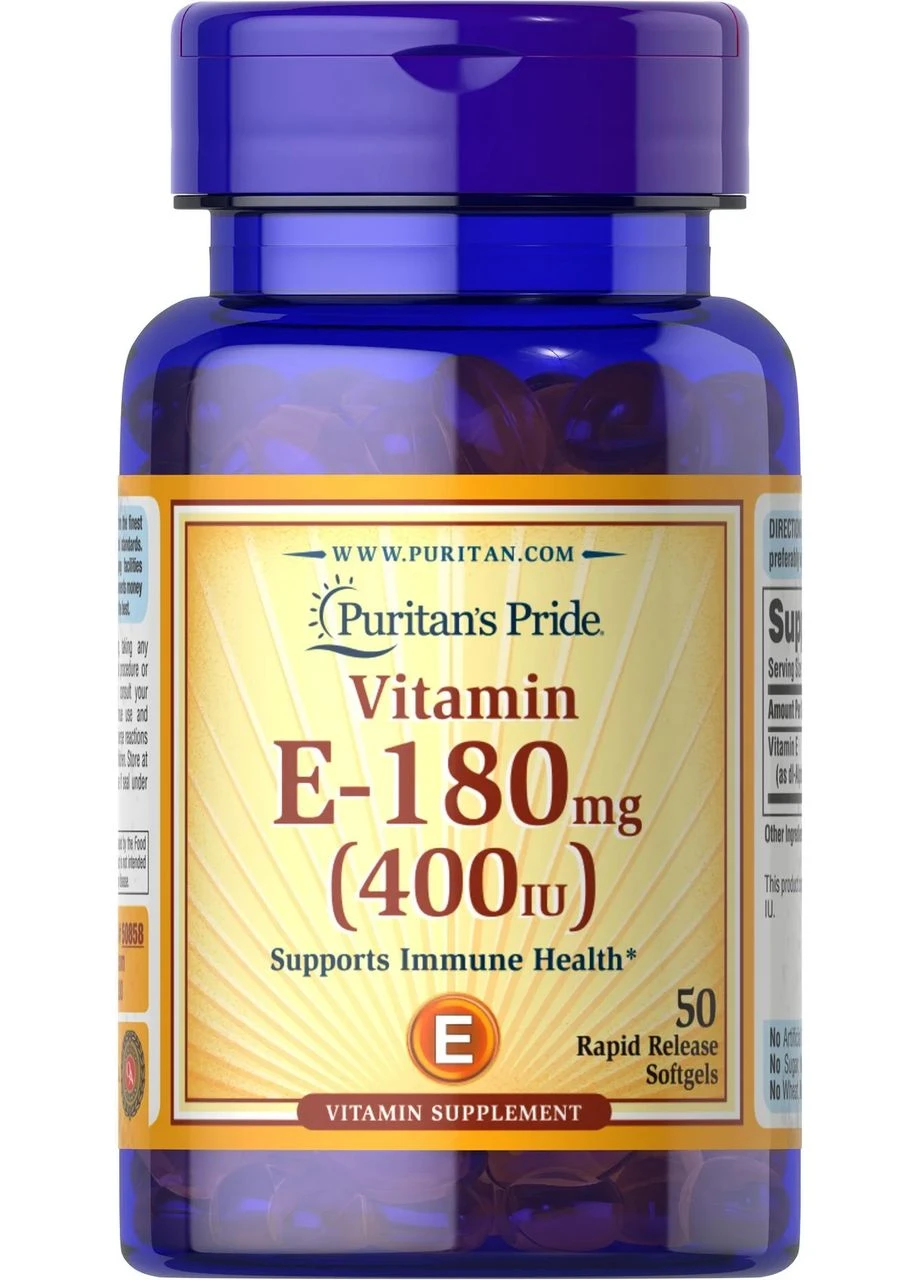 Вітамін Е Puritanʼs Pride Vitamin E 400 МО 50 гел капс Puritans Pride (378182254)