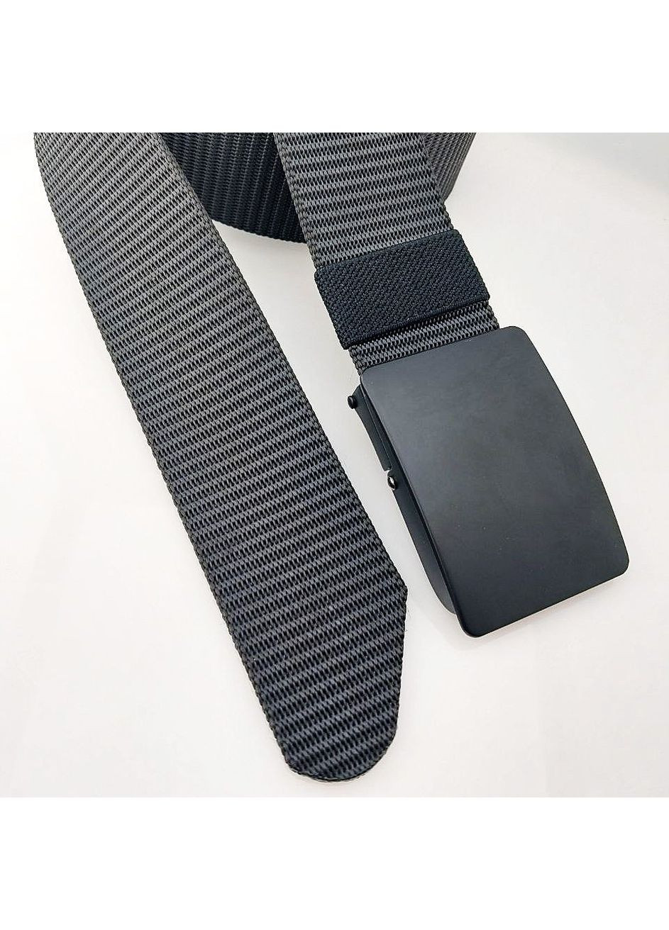 Текстильный ремень мужской черный 120 см No Brand (358935580)