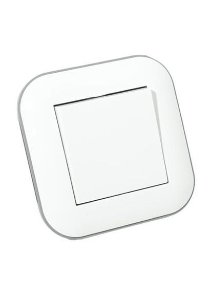Вимикач 1-клавішний LOFT білий+сірий Ovivo Electric (346089366)