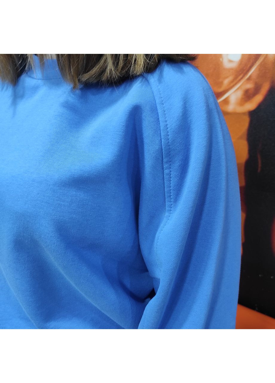 Костюм жіночий тринитка толстовка штани палацо 40 блакитний AKSAN (350349595)